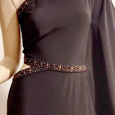 RALPH LAUREN Purple Label Demi Couture Studded One Shoulder Demi Couture dress