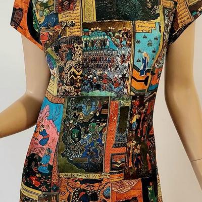 Vtg Timeless Waltah Clarke's 60-70s Cheongsam Quipao Maxi Patchwork dress