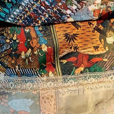 Vtg Timeless Waltah Clarke's 60-70s Cheongsam Quipao Maxi Patchwork dress