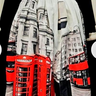 Vtg Stunning London Scenery Phone Booth skirt