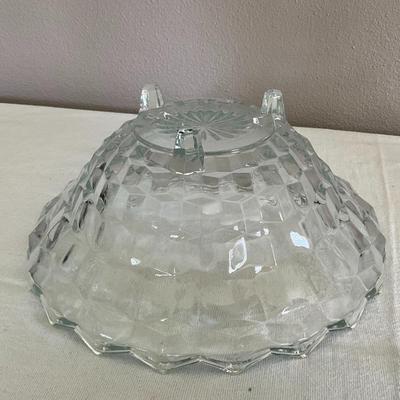 Vintage Crystal Serving Bowl and Platter