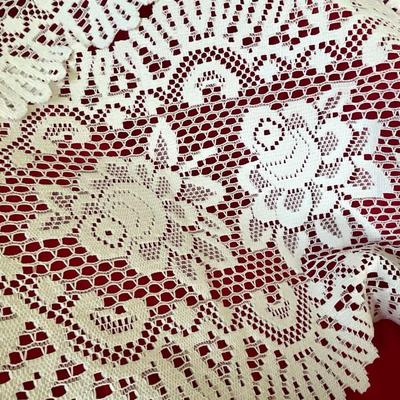 Lace Table Runners in a rose pattern