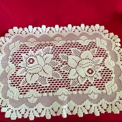 Lace Table Runners in a rose pattern