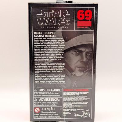 LOT 101: Hasbro, Star Wars The Black Series NIB, The Rebel Trooper, Battle Droid, Clone Trooper Echo, Range Trooper & Marrok Action...