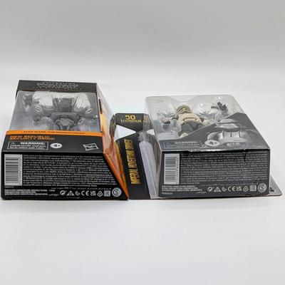 LOT 102: Hasbro Star Wars, The Black Series, NIB Imperial Hovertank Driver, Rebel Trooper, Battle Droid, Rey Jakku With BB-8, New...