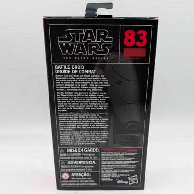LOT 102: Hasbro Star Wars, The Black Series, NIB Imperial Hovertank Driver, Rebel Trooper, Battle Droid, Rey Jakku With BB-8, New...