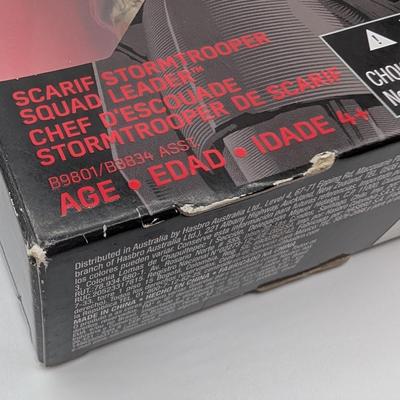 LOT 103: Hasbro Star Wars The Black Series NIB Rebel Fleet Trooper, Sergent Kreel, Battle Droid, Scarif Storm Trooper Squad Leader, Tech...