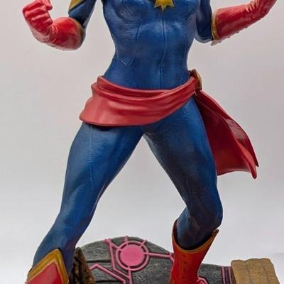 LOT 104: Captain America Tumbler, Marvel Vs. Capcom Diorama Figure, Mega Man, Spider Man Statues & Infinite Collector's Edition...