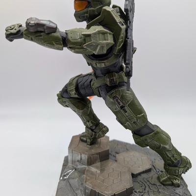 LOT 106: Legend Of Zelda Skyward Sword-Servo Action Figure, Halo Infinite Master Chief With Grappleshot Statue, Master Chief With Rifle...