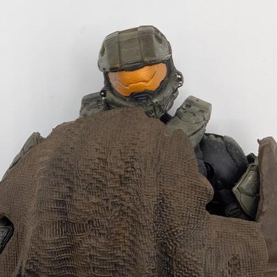 LOT 106: Legend Of Zelda Skyward Sword-Servo Action Figure, Halo Infinite Master Chief With Grappleshot Statue, Master Chief With Rifle...