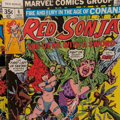 LOT 111: Marvel Comics Red Sonja Vintage Mid 1970's-1980's