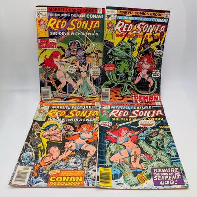 LOT 111: Marvel Comics Red Sonja Vintage Mid 1970's-1980's