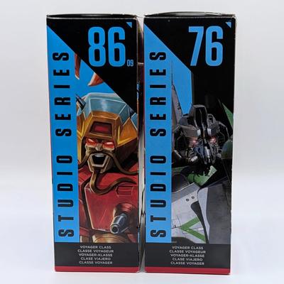 LOT 119: Hasbro Transformers NRFB #86 Wreck-Gar & #76 Thrust