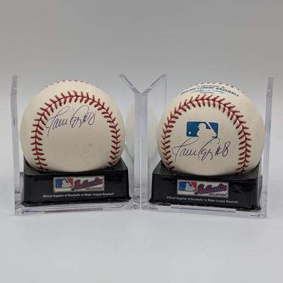LOT 239: Official MLB Rawlings Signed Baseballs - Larry Bigbe # 3