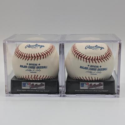 LOT 239: Official MLB Rawlings Signed Baseballs - Larry Bigbe # 3