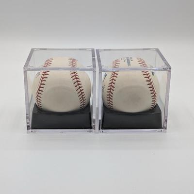 LOT 239: Official MLB Rawlings Signed Baseballs - Larry Bigbe # 3