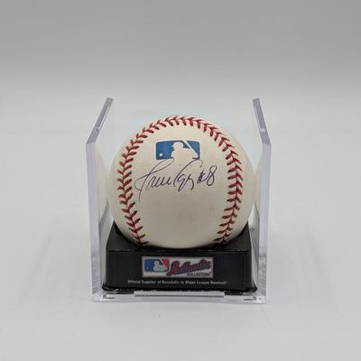 LOT 239: Official MLB Rawlings Signed Baseballs - Larry Bigbe # 3