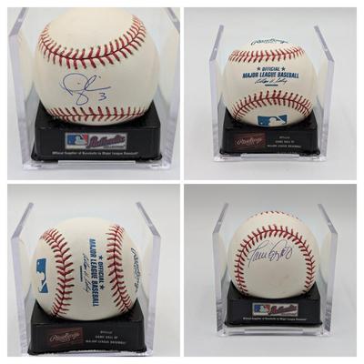 LOT 239: Official MLB Rawlings Signed Baseballs - Larry Bigbe # 3
