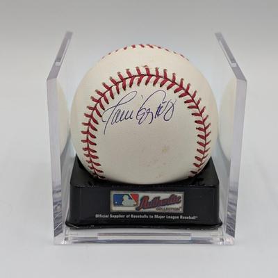 LOT 239: Official MLB Rawlings Signed Baseballs - Larry Bigbe # 3