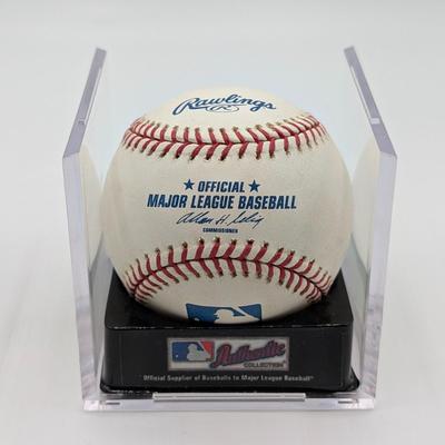 LOT 239: Official MLB Rawlings Signed Baseballs - Larry Bigbe # 3