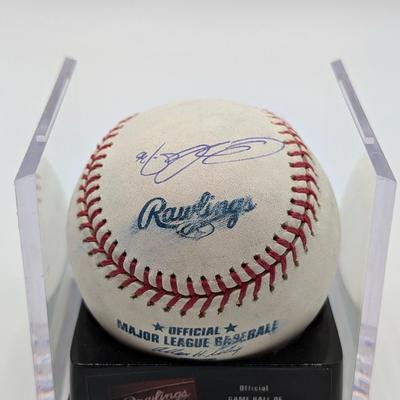 LOT 240: Official MLB Rawlings Signed Baseballs-Bruce Chen, Russ Ortiz, & Brian Roberts