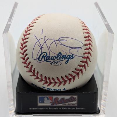 LOT 240: Official MLB Rawlings Signed Baseballs-Bruce Chen, Russ Ortiz, & Brian Roberts
