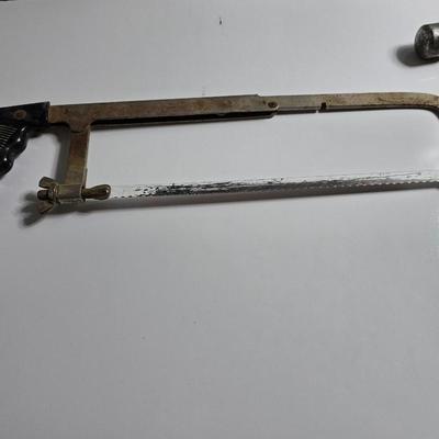 Basic Hand Tool Lot – 4 Pieces Hacksaw - Hammer - Tape measure and wire brush