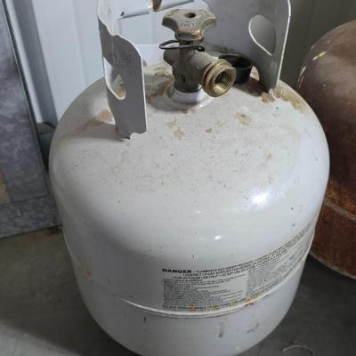 Propane Tank with Weed Burner Torch Attachment