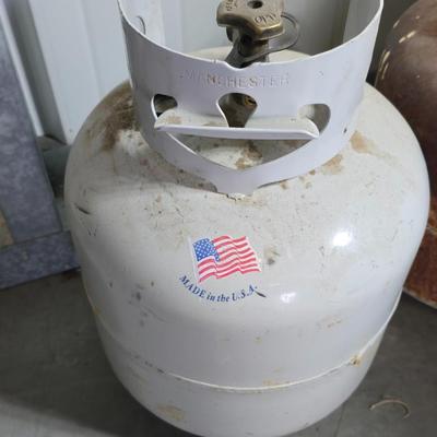 Propane Tank with Weed Burner Torch Attachment