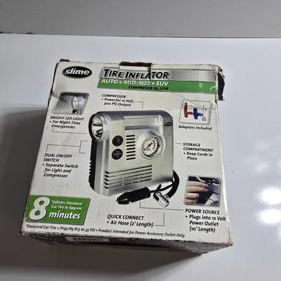 Tire Inflator, Bungee Cord Kit & Trailer Accessories Lot