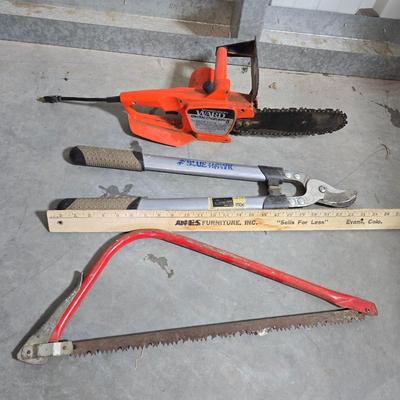 Electric Chainsaw, Loppers & Bow Saw