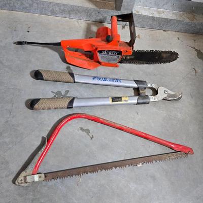 Electric Chainsaw, Loppers & Bow Saw