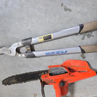 Electric Chainsaw, Loppers & Bow Saw