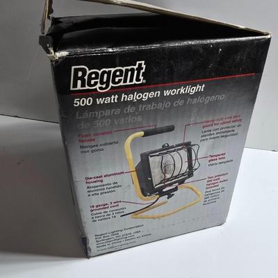 Regent 500 Watt Halogen Worklights – One New, One Used