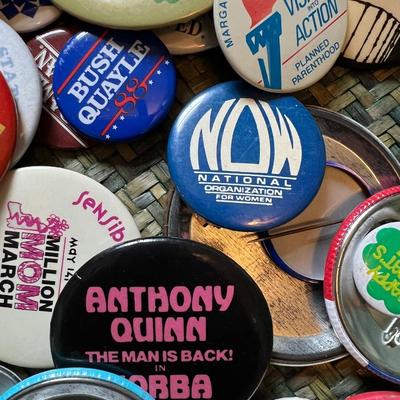 Mixed Lot of Vintage Pinback Button Pins