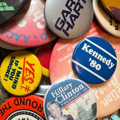Mixed Lot of Vintage Pinback Button Pins