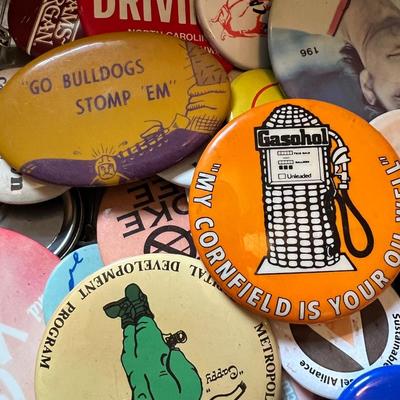 Mixed Lot of Vintage Pinback Button Pins