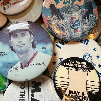 Mixed Lot of Vintage Pinback Button Pins