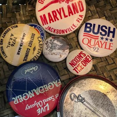 Mixed Lot of Vintage Pinback Button Pins