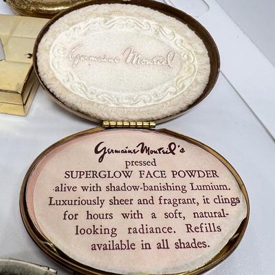 Lot of 7 Vintage Compacts - Revlon, Germaine Monteil, Majestic, Norida