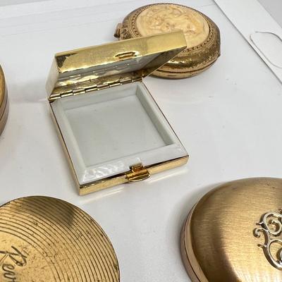 Lot of 7 Vintage Compacts - Revlon, Germaine Monteil, Majestic, Norida