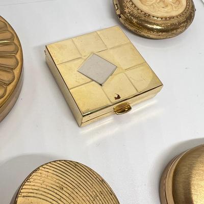 Lot of 7 Vintage Compacts - Revlon, Germaine Monteil, Majestic, Norida