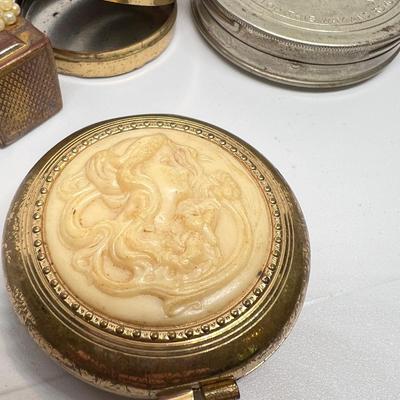 Lot of 7 Vintage Compacts - Revlon, Germaine Monteil, Majestic, Norida