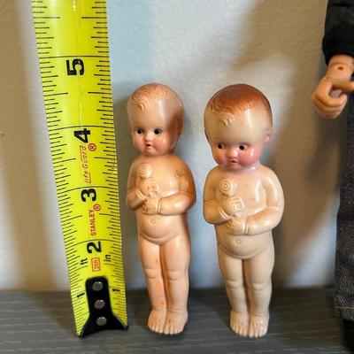 Antique & Vintage Toy Doll Figurine Lot - Celluloid, Carnival Kewpie, Fonz, Liddle Kiddle
