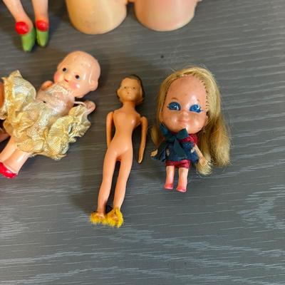 Antique & Vintage Toy Doll Figurine Lot - Celluloid, Carnival Kewpie, Fonz, Liddle Kiddle