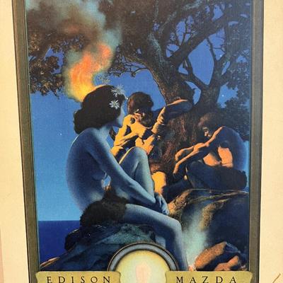 3 Antique Maxfield Parrish Prints on Board