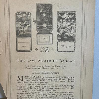 3 Antique Maxfield Parrish Prints on Board