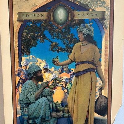 3 Antique Maxfield Parrish Prints on Board