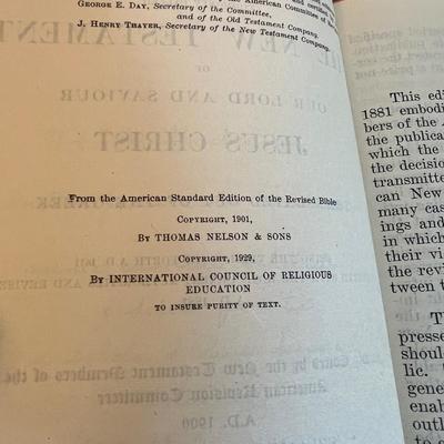 2 Antique Bibles Circa 1809 and 1929