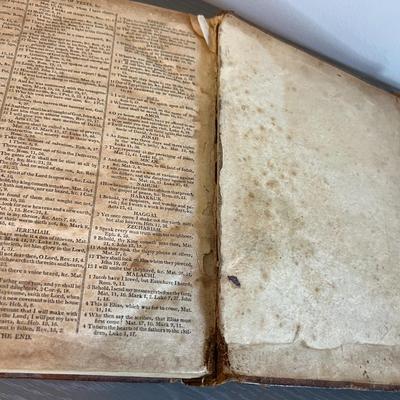 2 Antique Bibles Circa 1809 and 1929
